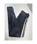 SPANX Faux Leather Leggings Black Stripe Athleisure Activewear Women Siz... - $29.95