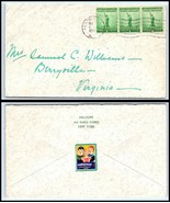 1940 US Cover - Au Sable Forks, New York to Berryville, Virginia, Xmas S... - $1.97
