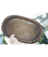 Antique Primitive Hand Carved Wooden Dough Bowl Trencher Home Bar Decor ... - $151.26 CAD