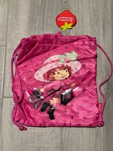 Strawberry Shortcake 13&quot; x 11.5&quot; School Backpack Drawstring Shopping Pink Nylon - £15.07 GBP