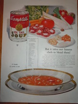 Vintage Campbell&#39;s Ox Tail Soup Print Magazine Advertisement 1925 - £11.79 GBP