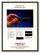 Profile DFS Stereo Un-Rip-Off-Able Car Audio Vintage 1991 Print Magazine Ad - £7.75 GBP
