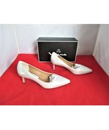 Nina Nina60 Mid Heel Pumps $89 - US Size 8 W - Silver Reflective Suedette - $40.60 CAD
