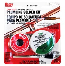Silver Bearing Lead Free SOLDER &amp;Flux PLUMBING Soldering KIT plumber OAT... - $41.17