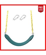Heavy Duty 66-Inch Green Chain &amp; Comfortable Swing Seat for Outdoor Fun - $681.15 MXN