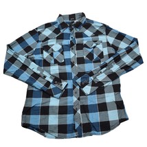 BKE Shirt Mens Small Blue Black Athletic Fit Long Sleeve Casual Button Up - £14.73 GBP