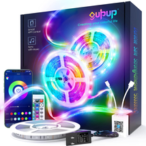 GUPUP 50 FT LED Strip Lights,Bluetooth LED Lights for Bedroom, Color Changing Li - £40.47 GBP