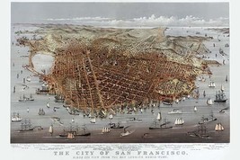 The City of San Francisco. Birds eye view from the bay looking south-west - £15.71 GBP