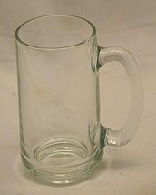 Clear Glass Beer Stein Tankard Mug Footed Bar Barware Smooth Side e1 - $19.79