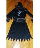 Mens Gothic Robe Costume Vampire Coat Hooded Slayer Halloween Outfit Adu... - $24.96 CAD