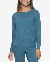 Felina Womens Ribbed Taylor Boyfriend Sleep Sweatshirt,Small,Gray/Blue Heather - £24.56 GBP