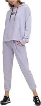DKNY Womens Cotton Logo Graphic Hoodie Size Medium Color Pale Blue - $86.59