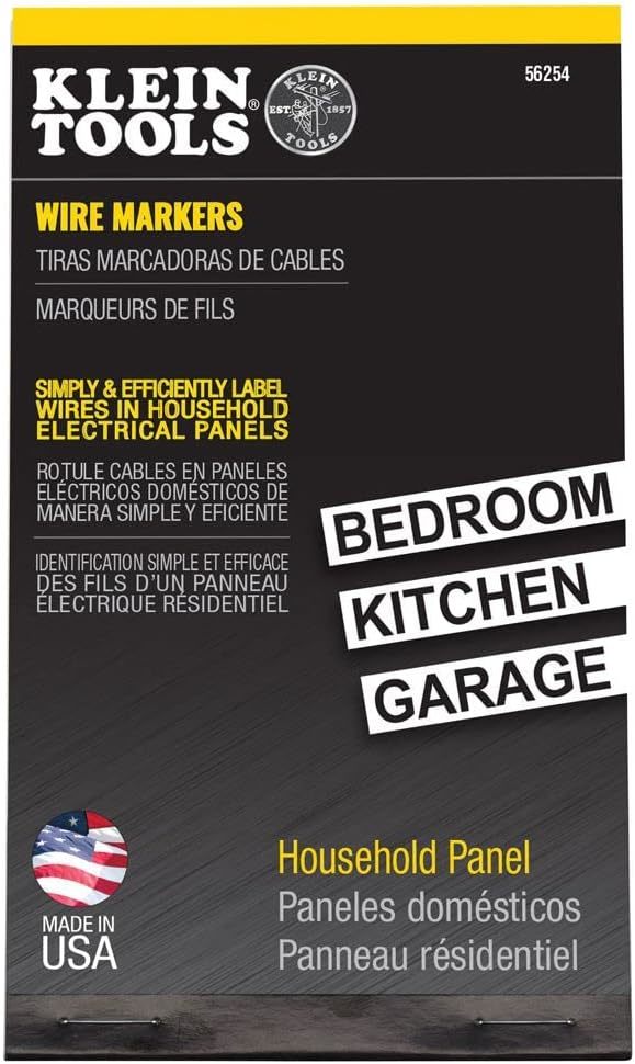 Wire Marker Book, Home Electrical Panel, Klein Tools 56254. - $32.94