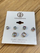 NEW Giani Bernini Cubic Zircona Sterling Silver Stud Earrings KG JD  - £31.03 GBP