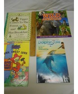 New lot 4 kids Books Rugrats Dolphin Tale Pooh tigger &amp; Wild Animals Sto... - £6.99 GBP