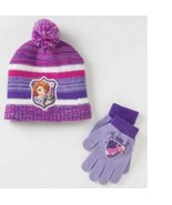 Girls Hat &amp; Gloves Winter Set Disney Princess Sofia Purple 2 Pc $30 NWT-... - $14.85