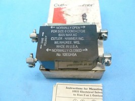 Cutler Hammer 10933H5 Contactor Auxiliary Contact 1 NC/1 NC NEMA Size 0 New - £7.89 GBP