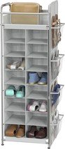 Simple Houseware 20-Pair Shoe Stand Tower Rack With Side Hanging Bag In ... - $57.96