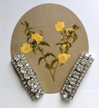 1920&#39;s Art Deco Fur Rhinestone Fur Clips - £38.36 GBP