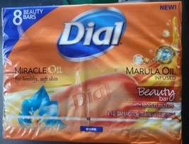 Dial Miracle Oil Bar Soap 8 Beauty Bars Marula Oil Infused  New Sealed - £38.04 GBP