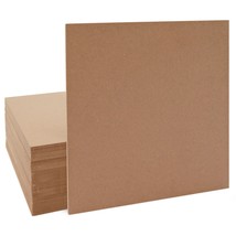 20 Pack Thick Blank Wood Boards, Mdf Board 1/4 Inch Thick (12 X 12 Inches) - £68.72 GBP