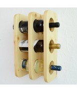 Wooden Wine Rack 6 Bottle Storage Crate Holder Store Cabinet Natural Lac... - £24.85 GBP