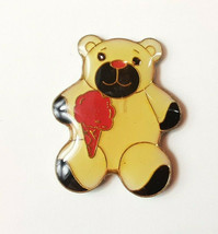 Vintage Teddy Bear with Ice Cream Cone from 80s lapel hat tie tac - £3.12 GBP