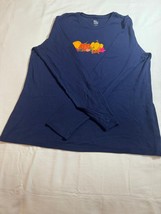 Kim Rogers T-Shirt Women's Large Blue Perfectly Soft Solid Crew Neck Long Sleeve image 6