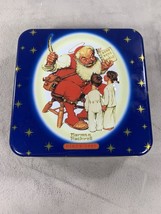 Christmas Collectible Tins Norman Rockwell Snickers Tin 7.5&quot; x 7.5&quot; - $7.98