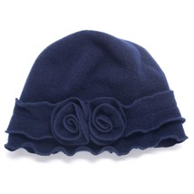 Womens Gatsby 1920S Winter Wool Cap Beret Beanie Crochet Bucket Flower Hat A285( - £30.80 GBP