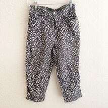 Vintage Women&#39;s Floral Print Capri Pants David Paul New York Sz 10 Black... - $8.73