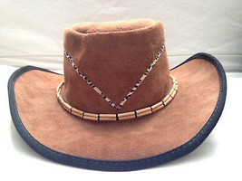 NEW! Head N&#39; Home Soft Elegance Collection FALCON Suede Leather Cowboy Hat ML - £65.49 GBP