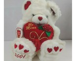 2011 Dan Dee Sweatheart Teddy Bear 18&quot; Plush Holding Red Be Mine Heart W... - $16.48