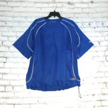 Boombah Explosion Quarter Zip Pullover Mens Medium Blue Short Sleeve Warm Up - £19.66 GBP
