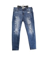 Abercrombie &amp; Fitch Destroyed Jeans Women&#39;s 8R 34x28&quot; Tapered Distressed... - €23,97 EUR