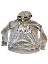 Under Armour Women&#39;s Hooded Sweatshirt  XS Spell Out Hoodie Gray White - £12.04 GBP