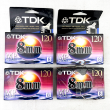 TDK 8mm Blank Cassette Cartridge x4 MP Premium 120 Mins for Camcorder P6-120MP - £7.63 GBP