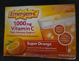 3 Boxes Alacer Emergen-C 1000 mg Vitamin C  Super Orange 30 Packet (MO4) - £23.80 GBP