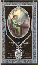 St. Cecilia Pewter Necklace with an Embossed Prayer Pamphlet - $19.95