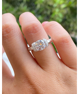 Engagement solitaire Ring, Wedding Promise Gift For Her, Anniversary Silver Ring - $134.27