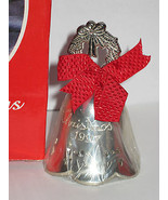 NIB 1997 International Silver Plate Annual Christmas Bell Wreath Finial ... - £15.79 GBP