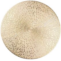 Durable Gold 15-Inch Round Placemats Set of 6 - Non-Slip, Easy Clean Design - $38.56