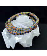 MULTI color Beads Chevrons venetian Glass Beads African collection Neckl... - £38.61 GBP