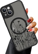 Magnetic for 14 Case Compatible with Black Wild Flower Slim Translucent Matte Ca - $37.39