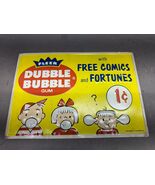 Vintage Fleer Dubble Bubble Gum 1 Cent Sign Free Comics Fortune Candy Sh... - $10.65