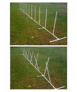 Dog Agility Equipment  12 Weave Poles  Adjustable Spacing and Angle for ... - £77.53 GBP