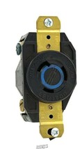 20 Amp 250-Volt Flush Mounting Grounding Locking Outlet, Black - $18.99