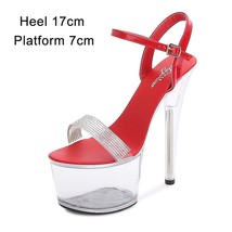Clear Heels Women Pole Dance Gladiato High-heeled Sandals High Heels Platform Sa - £50.87 GBP