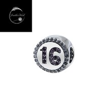 Genuine Sterling Silver 925 Solid Sweet 16th Birthday Charm With Cubic Zirconia - £16.62 GBP