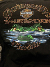 Harley-Davidson Womans Black T-Shirt Gainesville FL Gator 2014 - $26.80